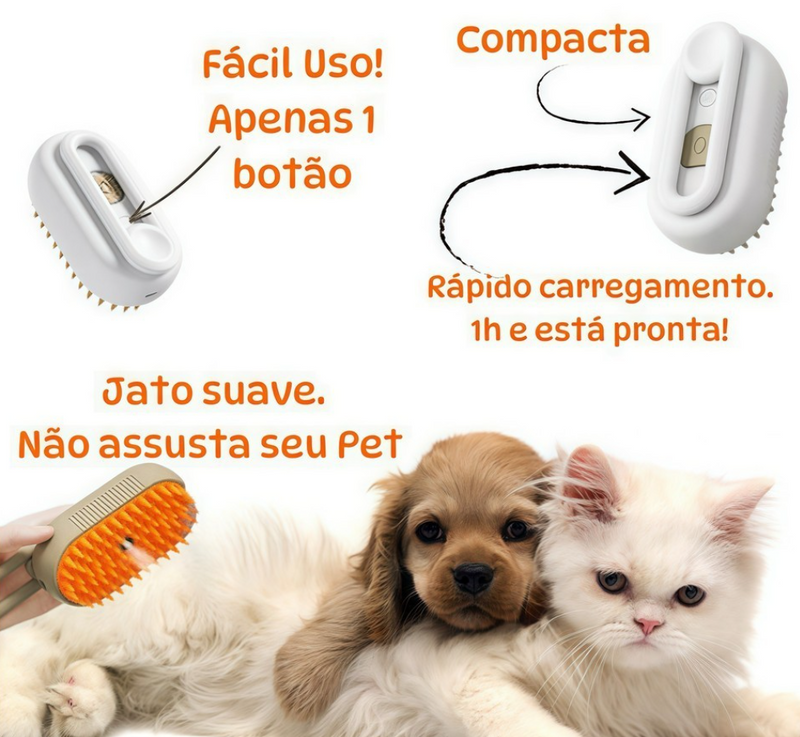 Escova a Vapor para Pets